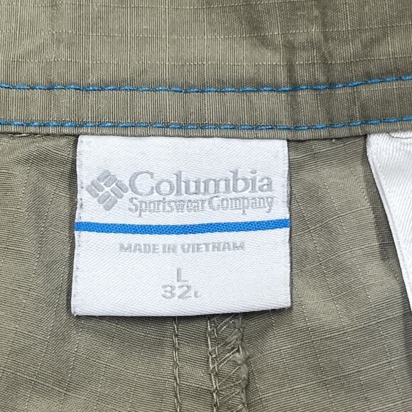 Columbia Pants Mens 36x32 Beige Hiking Convertible Zip Off Outdoor Ripstop - Picture 3 of 10